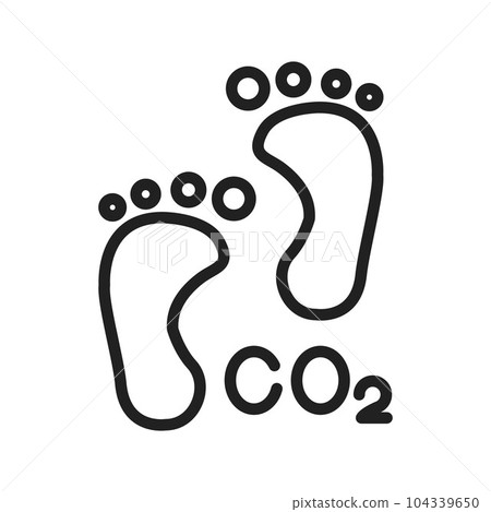 Carbon Footprint Icon Image. 104339650