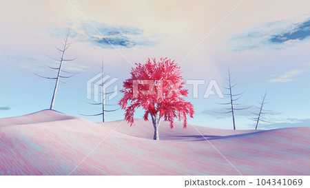 3d render Surreal pastel landscape background with geometric shapes, abstract fantastic desert dune in seasoning landscape with arches, panoramic, futuristic scene with copy space, blue sky and cloudy 3d render Surreal pastel landscape background with geometric shapes, abstract fantastic desert dune in seasoning landscape with arches, panoramic, futuristic scene with copy space, blue sky and cloudy 104341069