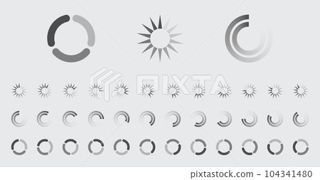 Circular Loading Buffering Icons Vector Set Circular Loading Buffering Icons Vector Set 104341480