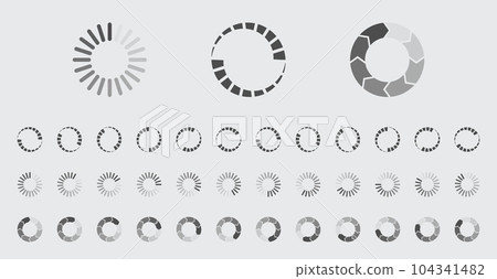 Circular Loading Buffering Icons Vector Set Circular Loading Buffering Icons Vector Set 104341482