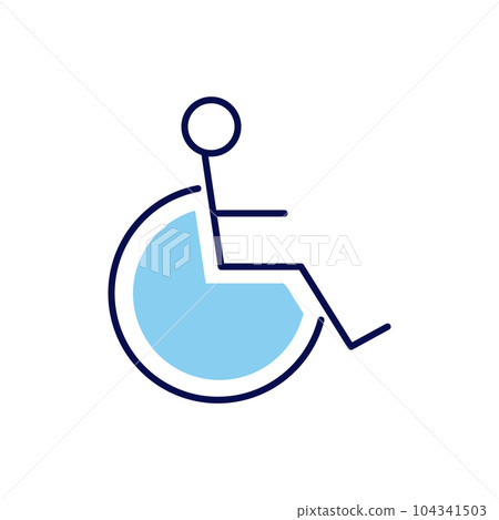 Disabled related vector icon. 104341503