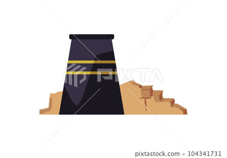 Vector isolated illustration of production and generation of electricity and energy, manufacturing and factory 104341731