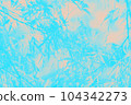 Abstract turquoise and peach color background with floral pattern 104342273