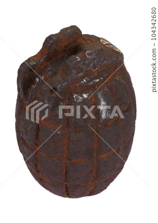 Rusty hand grenade WWI era. Rusty hand grenade WWI era. 104342680