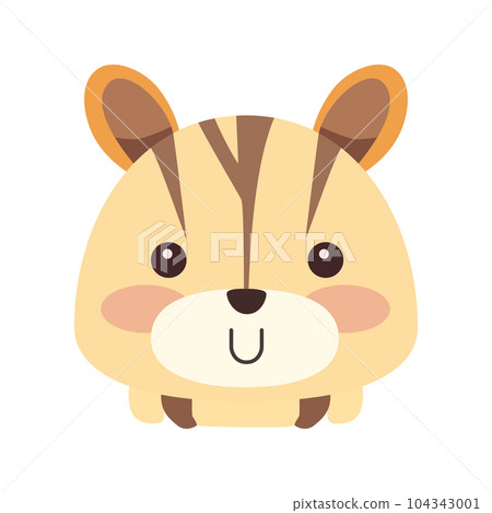 Cute Catroon Animal Vector Illustration 104343001