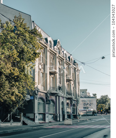 City center building with panoramic windows photo, Kharkiv, Ukraine. 104343027
