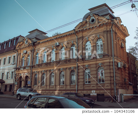 City center building with panoramic windows photo, Kharkiv, Ukraine. 104343106