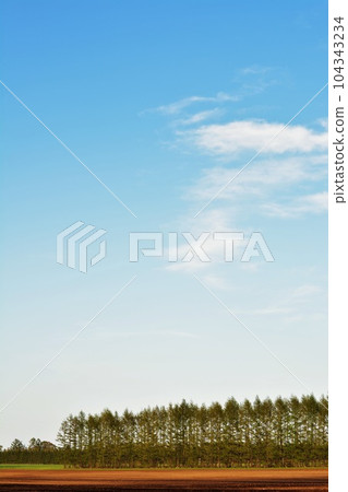 Hokkaido Tokachi Plain Spring Sky 104343234