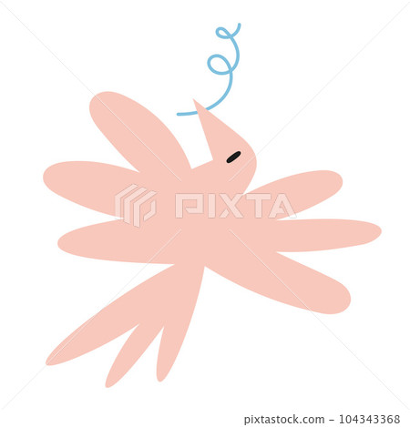 Dove of peace, quirky cartoon style. Flying cute pigeon holding a branch. Trendy modern vector illustration isolated on white background, hand drawn, flat Dove of peace, quirky cartoon style. Flying cute pigeon holding a branch. Trendy modern vector illustration isolated on white background, hand drawn, flat 104343368