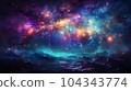 Abstract bright glitter blue aqua and violet background 104343774