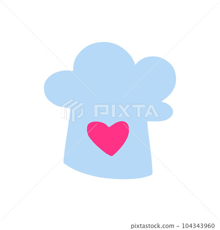 Chef's choice sign. Healthly food concept icon. Flat cartoon vector illustration, hand drawn style. 104343960