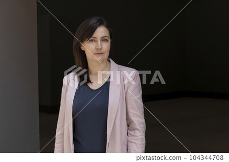 Portrait Attractive Mature Woman Outdoor. Stylish Brunette Caucasian Female Looks At Camera. Portrait Of Entrepreneur, Confident Business Owner. Horizontal Plane, Copy Space. Lifestyle Portrait Attractive Mature Woman Outdoor. Stylish Brunette Caucasian Female Looks At Camera. Portrait Of Entrepreneur, Confident Business Owner. Horizontal Plane, Copy Space. Lifestyle 104344708