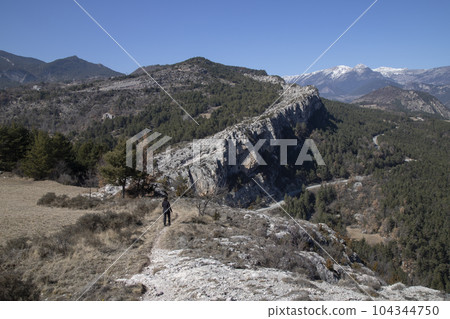 Cingles de Vallcebre cliffs landscape in Catalonia Cingles de Vallcebre cliffs landscape in Catalonia 104344750