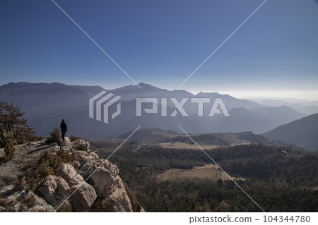 Cingles de Vallcebre cliffs landscape in Catalonia 104344780