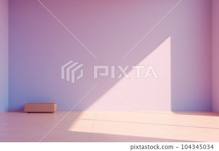 Pink empty room mockup. Illustration AI Generative 104345034
