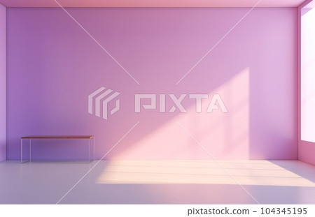 Pink empty room mockup. Illustration AI Generative Pink empty room mockup. Illustration AI Generative 104345195