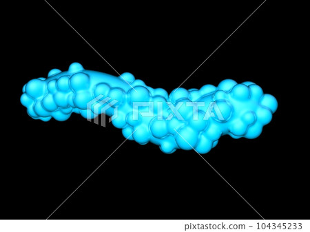 3d virus model on black background, 3d... - Stock Illustration ...