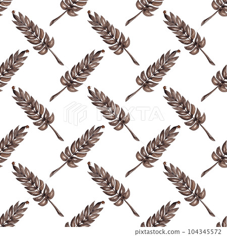Seamless watercolor pattern of spikelets Seamless watercolor pattern of spikelets 104345572