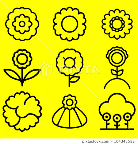Flower patterns that can't be drawn at once 104345582