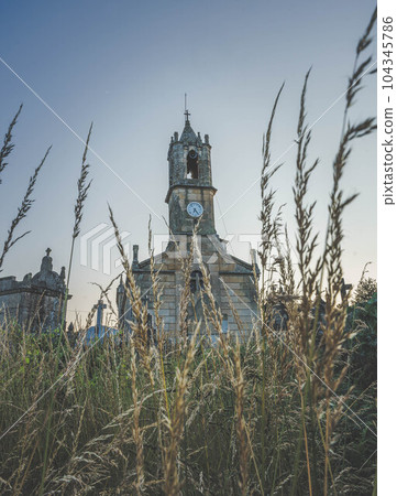 Landscape with bell tower Landscape with bell tower 104345786