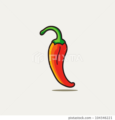Chili pepper hand-drawn illustration. Chili pepper. Vector doodle style cartoon illustration 104346221