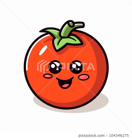 Tomato hand-drawn illustration. Tomato. Vector doodle style cartoon illustration Tomato hand-drawn illustration. Tomato. Vector doodle style cartoon illustration 104346275
