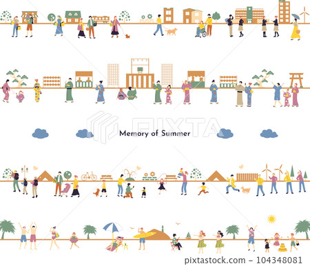 people enjoying summer 104348081