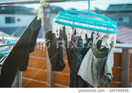 Laundry dried on the veranda Laundry dried on the veranda 104348696