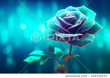 發光的玫瑰花，生成AI AI圖像 104349541