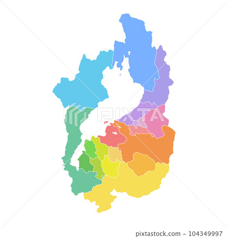 Shiga prefecture and municipalities map 104349997