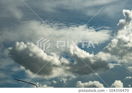 The sky with clouds in the afternoon The sky with clouds in the afternoon 104350470