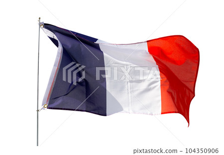Flag of France waving Flag of France waving 104350906