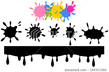 墨水飛濺圖像插圖集 104351360
