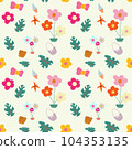 Illustration seamless pattern with flowers, pastel wallpaper 104353135