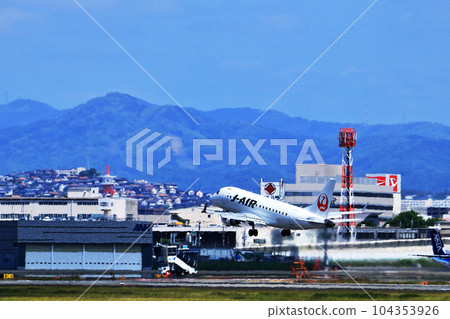 Osaka International Airport JAL Airplane Takeoff Sky Park 104353926