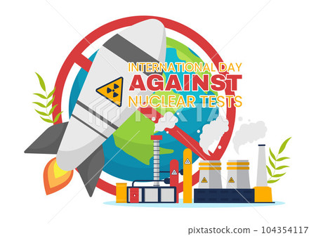 International Day Against Nuclear Tests Vector Illustration on August 29 with Ban Sign Icon, Earth and Rocket Bomb in Hand Drawn Templates International Day Against Nuclear Tests Vector Illustration on August 29 with Ban Sign Icon, Earth and Rocket Bomb in Hand Drawn Templates 104354117