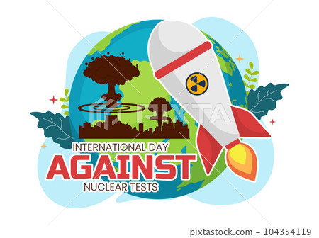 International Day Against Nuclear Tests Vector Illustration on August 29 with Ban Sign Icon, Earth and Rocket Bomb in Hand Drawn Templates International Day Against Nuclear Tests Vector Illustration on August 29 with Ban Sign Icon, Earth and Rocket Bomb in Hand Drawn Templates 104354119
