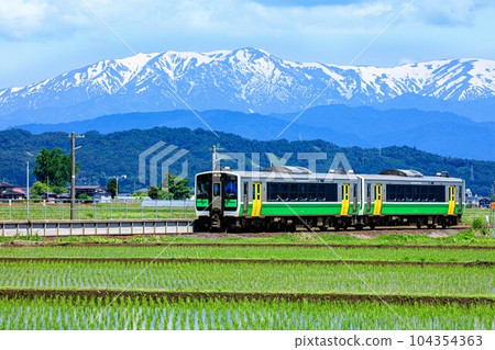 紀葉E120號列車進入只見線若宮站站台(福島縣會津坂下町,5月下旬上午) 紀葉E120號列車進入只見線若宮站站台(福島縣會津坂下町,5月下旬上午) 104354363