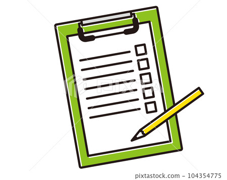 A simple questionnaire, a binder, and writing utensils A simple questionnaire, a binder, and writing utensils 104354775