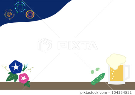 簡約時尚夏日背景插畫素材 簡約時尚夏日背景插畫素材 104354831