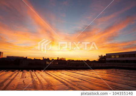 sunrise on the industrial area 104355140