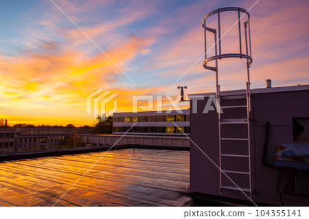 sunrise on the industrial area sunrise on the industrial area 104355141