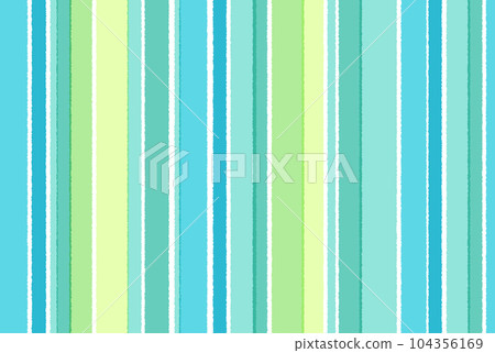 藍色和黃綠色夏季彩色條紋圖案無縫背景插圖，帶有手繪水彩顏料的味道 104356169