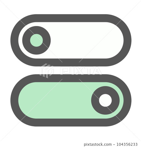 Mini-mini color icon sliding button Mini-mini color icon sliding button 104356233