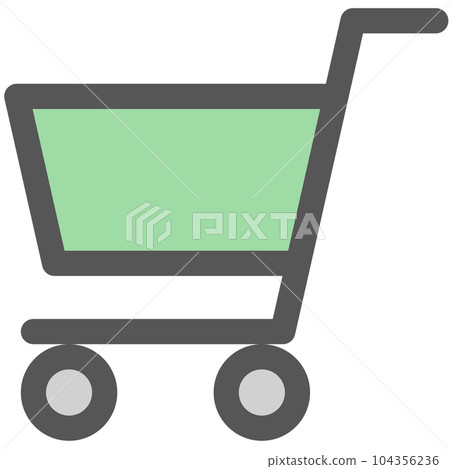 Mini-mini color icon shopping cart Mini-mini color icon shopping cart 104356236