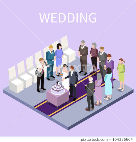 Wedding Ceremony Cake Composition 104356664