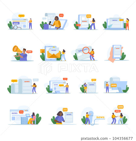 Online News Flat Set 104356677