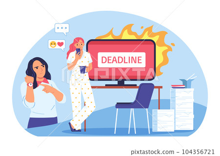 Project Deadline Pajama Composition 104356721
