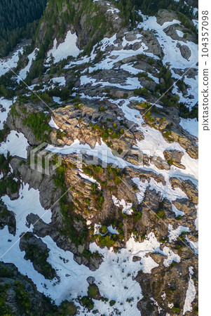 Aerial View of Canadian Mountain Landscape. Aerial View of Canadian Mountain Landscape. 104357098