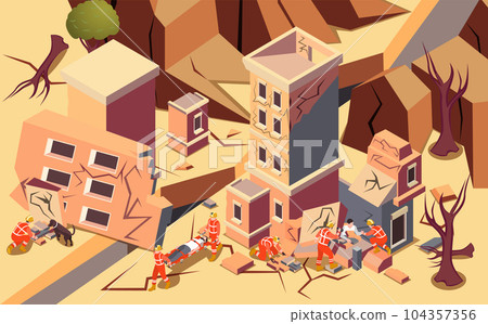 Earthquake Disaster Background 104357356